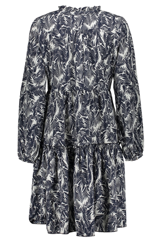 JURK MET BLINDE KNOOPSLUITING 07344 21 Navy/White